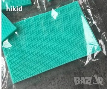 триъгълни снежинки текстура релеф силиконов молд форма за украса торта с фондан шоколад, снимка 1