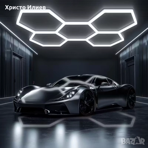 Осветление за гараж голяма LED Лед лампа за магазин фризьорски салон студио Модерна ярка светлина, снимка 1