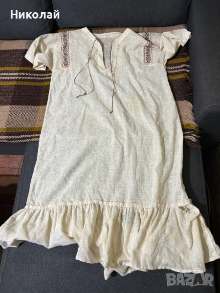 Стара Бродирана Кенарена Дамска Риза за Народна Носия, снимка 1