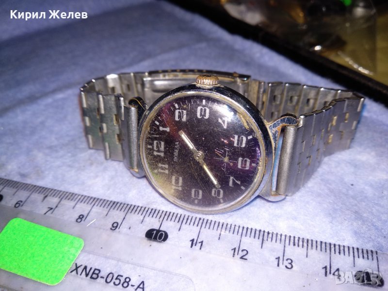 ПОБЕДА СДЕЛАНО в СССР Стар РУСКИ МЪЖКИ МЕХАНИЧЕН ЧАСОВНИК НЕРЪЖДАЕМА СТОМАНА ВЕРИЖКА РАБОТЕЩ 35304, снимка 1