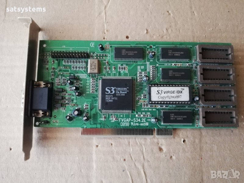 Видео карта S3 Super Virge/DX 2MB PCI, снимка 1