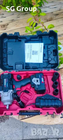 Чисто нов Акумулаторен Гайковерт Parkside Performance 20V  +батерия 4Ah и зарядно(с Куфар), снимка 6 - Винтоверти - 55895184
