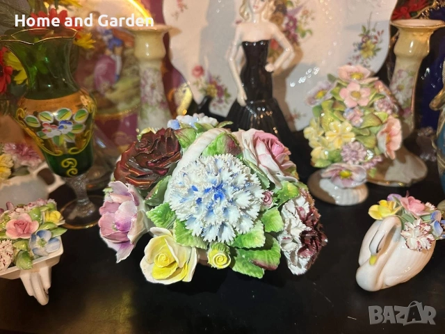 Royal Doulton England 1966 цветна кошница порцелан Bone China, снимка 4 - Колекции - 54026187