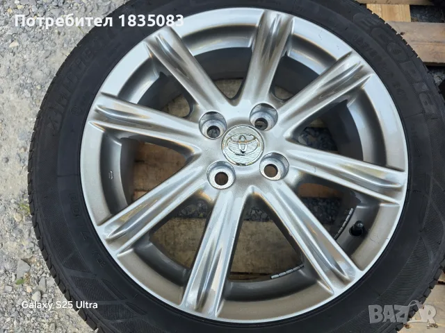 Лети джанти 16ки 4х100 Toyota + летни гуми 195/50/16 Bridgestone, снимка 5 - Гуми и джанти - 55846636