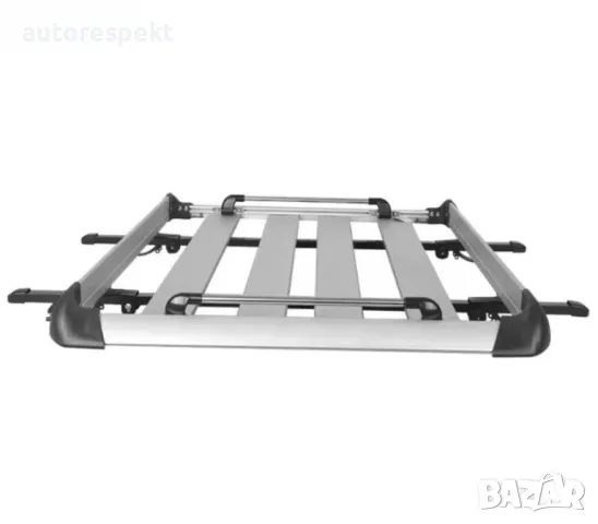 Багажник за покрива на автомобила 140 х 100 х 9 см + напречни греди, снимка 2 - Аксесоари и консумативи - 48468408