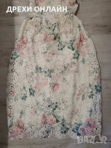 Дълга дантелена рокля , снимка 2 - Рокли - 51710686