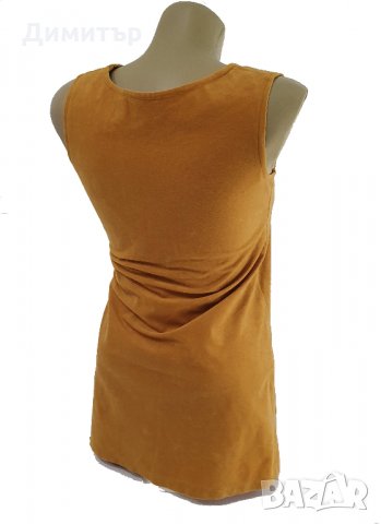 Дамски елек цвят горчица, снимка 2 - Елеци - 30761623