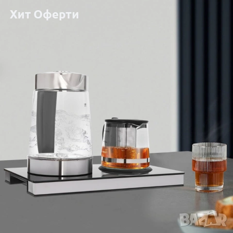 Цифров чайник 2 в 1 Lexical – 2200W, 2.5L, безжичен и с прозрачен индикатор, снимка 3 - Кани - 53220997