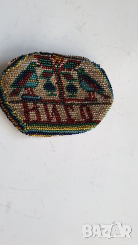 Старо дамско протмоне със стъклени мъниста 1909 година, снимка 6 - Антикварни и старинни предмети - 42830491