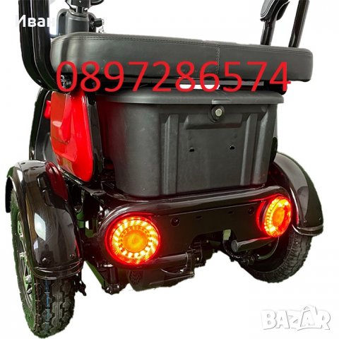 Стабилна и красива Електрическа двуместна триколка C1+ - 1500W, снимка 6 - Инвалидни скутери - 37066243