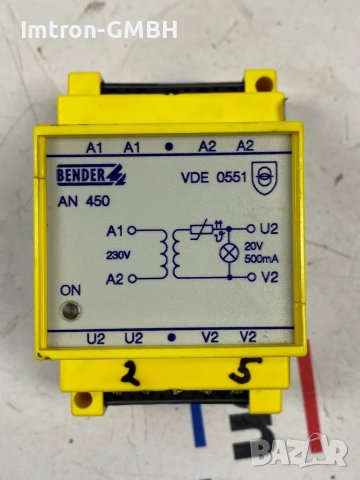Захранващ блок Bender AN450  Вход 230VAC Изход 20 Volt AC B924201