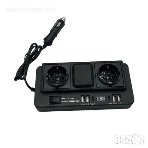 Преобразувател на напрежение от 12V 24V на 220V – T813, снимка 2 - Аксесоари и консумативи - 56051585