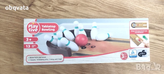 НОВИ Детски Дървени игри - домино, мини боулинг, мини кърлинг, снимка 4 - Образователни игри - 50908090