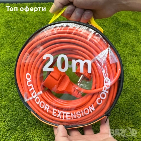 Удължителен Кабел с Букса и Щепсел – 10м, 20м, 30м, 40м, 50м (3×2.5, 220V, 16A)