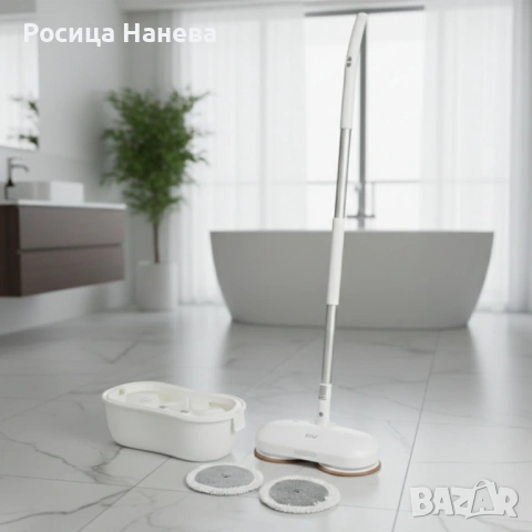 Електрически моп със спрей и центрофуга – за бързо и ефективно почистване, снимка 2 - Мопове, кофи, четки и метли - 53254316