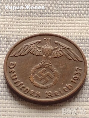 Монета 2 райхсфенинг 1937г. Германия Трети Райх с СХВАСТИКА за КОЛЕКЦИЯ 30296, снимка 6 - Нумизматика и бонистика - 42823474