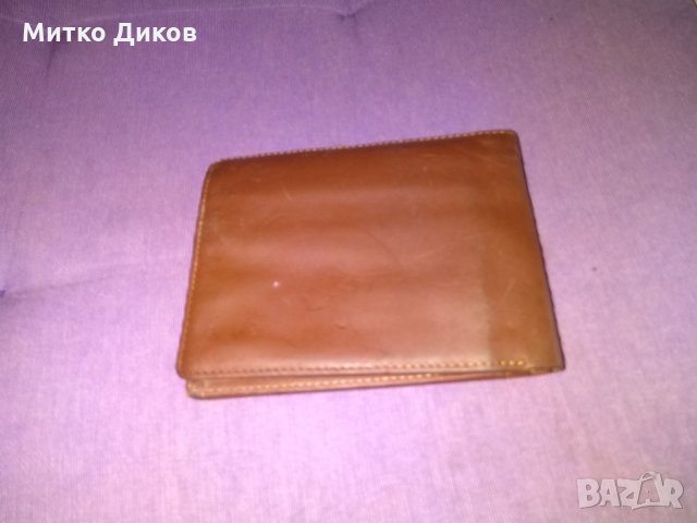 Портфейл Грии естествена кожа -120х95мм, снимка 3 - Портфейли, портмонета - 30345614