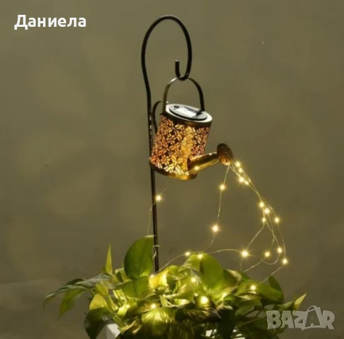 Декоративна соларна лампа със светлинни спринклери – ефект „водопад“, 60 LED, топла бяла светлина, снимка 9 - Декорация за дома - 50681014