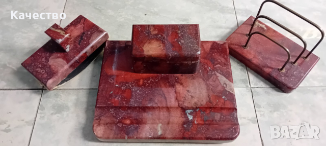 Мраморна мастилница, снимка 7 - Антикварни и старинни предмети - 44573333