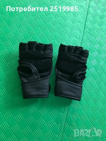 Черни кожени Мма ръкавици, снимка 2 - Други спортове - 53008131