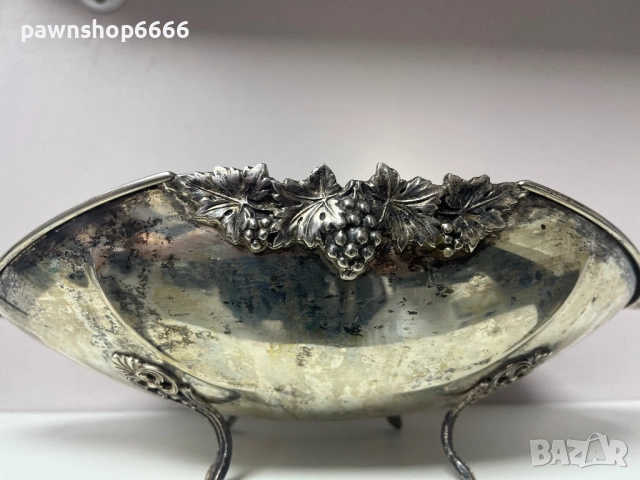 Сребърна фруктиера – проба 800 – масивно сребро, снимка 4 - Други - 52844930