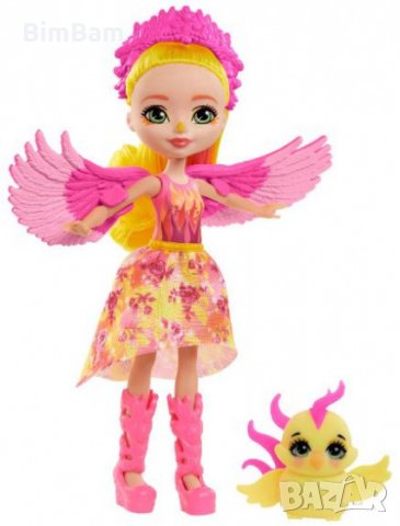 Кукла Enchantimals Royal - Falon Phoenix & Sunrise - Птиче / Mattel, снимка 3 - Кукли - 35175588