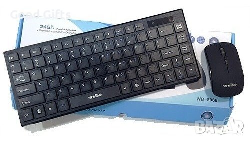 Безжична водоустойчива клавиатура и мишка Weibo WB-8068