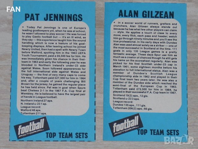 Снимки на английски футболисти от Тотнъм Хотспърс от 60-те и 70-те - Пат Дженингс, Мартин Питърс, снимка 3 - Фен артикули - 39335337