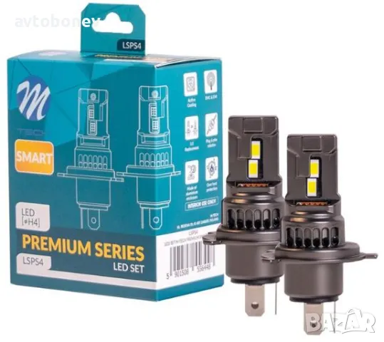 LED крушки M-TECH SMART PREMIUM H4-12V-6000K-Canbus,к-т/2 бр./