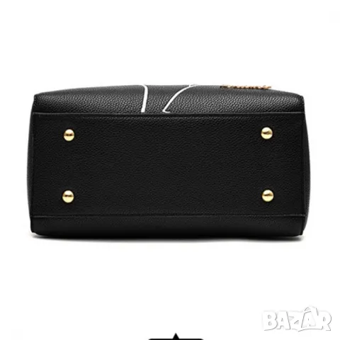 Дамска чанта Flowers Black, снимка 3 - Чанти - 47924939