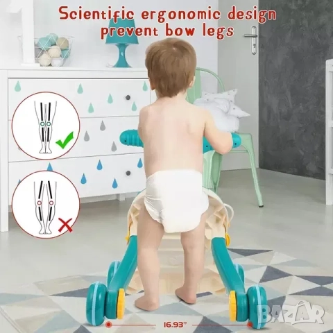 2в1 проходилка - детски уокър и масичка, интерактивна играчка - НОВИ, снимка 7 - Проходилки - 52164336