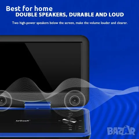  Преносим DVD плейър  11,5"  ieGeek, снимка 6 - Плейъри, домашно кино, прожектори - 49901060