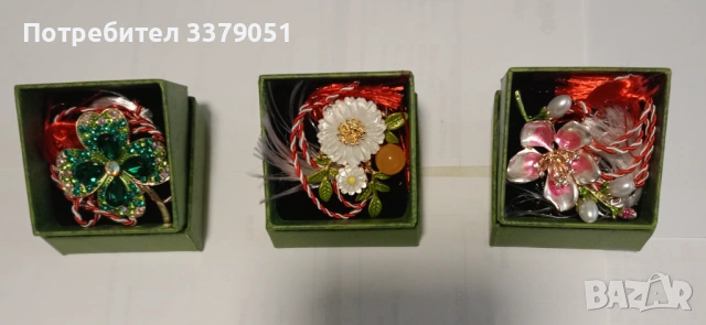 Ръчно изработени мартенски брошки, снимка 5 - Други - 53295337