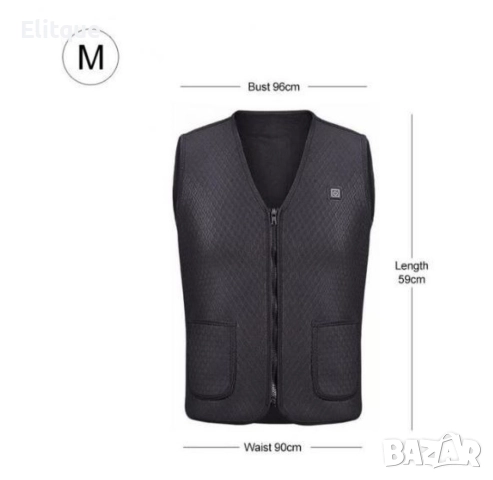 Унисекс електрически термичен елек за зимния период с USB свързаност, снимка 15 - Якета - 52796202