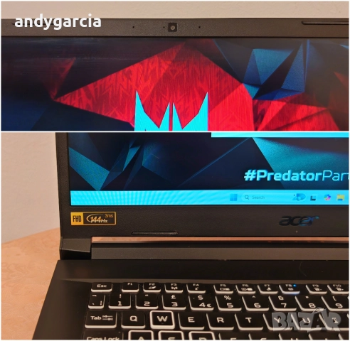 NVidia RTX 3070 8GB/AMD Ryzen 5/16GB RAM/512GB SSD/17.3 FHD 144hz IPS/Acer Nitro 5, снимка 9 - Лаптопи за игри - 51973102