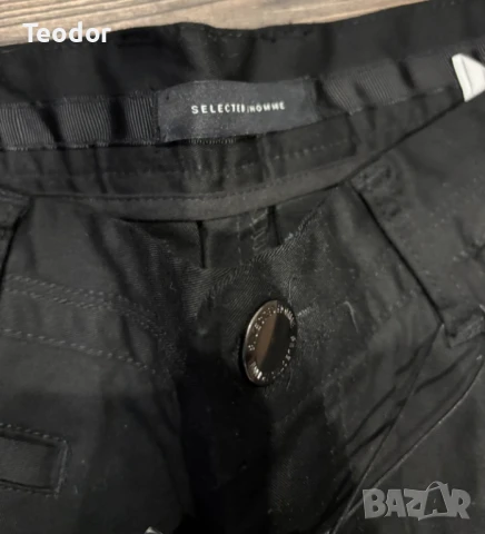 Нови мъжки черни панталони Selected Homme, снимка 2 - Панталони - 50670941