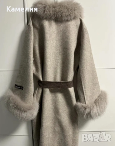 Палто с косъм от лисица, снимка 5 - Палта, манта - 52324934