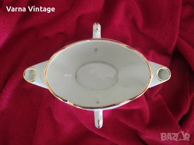  Стар порцеланов сепаратор сосник. 30-40 години. PL Франция. марк., снимка 8 - Антикварни и старинни предмети - 48780799