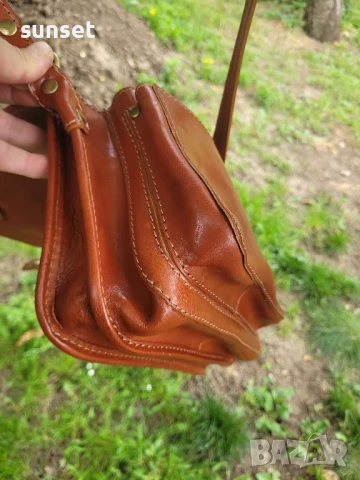 Dickens collection ЕСТЕСТВЕНА кожа кафява чанта (250$ в интернет), снимка 6 - Чанти - 50611484