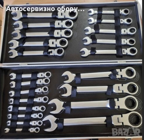 К-т звездогаечни чупещи тресчотни ключове от 6мм до 32мм , 22 части     , снимка 1