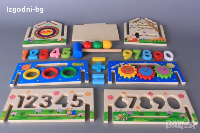 Дървена къщичка за сглобяване с различни учебни функции, снимка 2 - Играчки за стая - 42182619