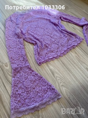 Дантелена блуза, снимка 2 - Блузи с дълъг ръкав и пуловери - 44495742