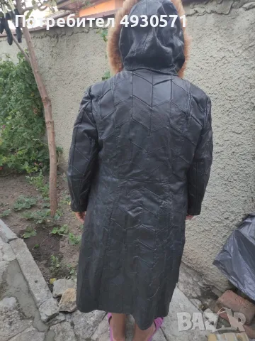 Дамско кожено палто, снимка 5 - Палта, манта - 55980415