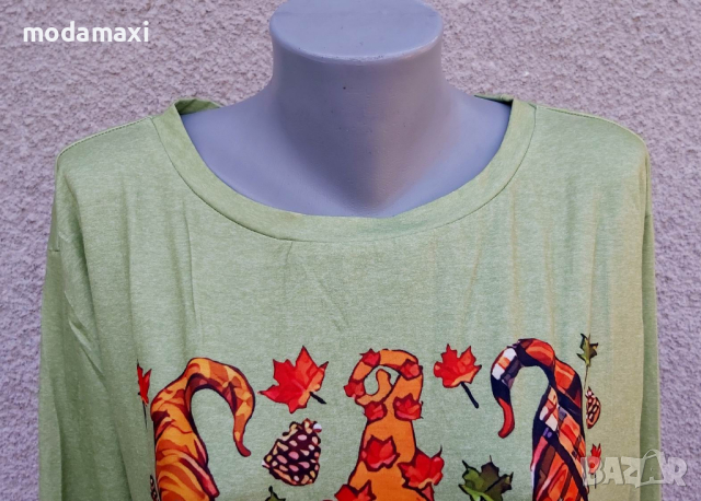 4XL Нова блуза с джуджета, снимка 2 - Блузи с дълъг ръкав и пуловери - 44589600
