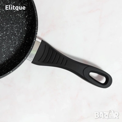 Тиган с капак Goldman Premium, Кован алуминий, Мраморно покр., снимка 2 - Съдове за готвене - 52778196