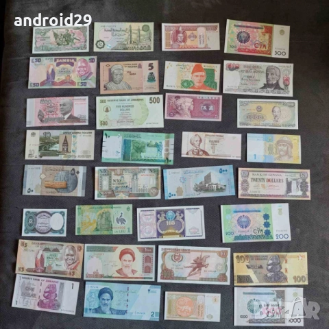 Лот Банкноти от 100 броя (без повтарящи) UNC, снимка 2 - Нумизматика и бонистика - 45745255