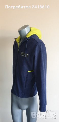 Hugo Boss Saggy Hoodie Full Zip Regular Fit Mens Size S/М ОРИГИНАЛ! Суичер с цял Цип!, снимка 10 - Спортни дрехи, екипи - 31988981