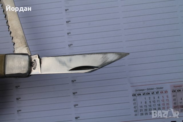 Миниатюрен ловен нож ГДР марка ''GML'' , снимка 10 - Антикварни и старинни предмети - 40629027