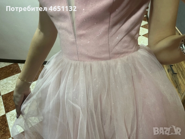 Официална/бална рокля; розова; ХS, снимка 3 - Рокли - 52416510
