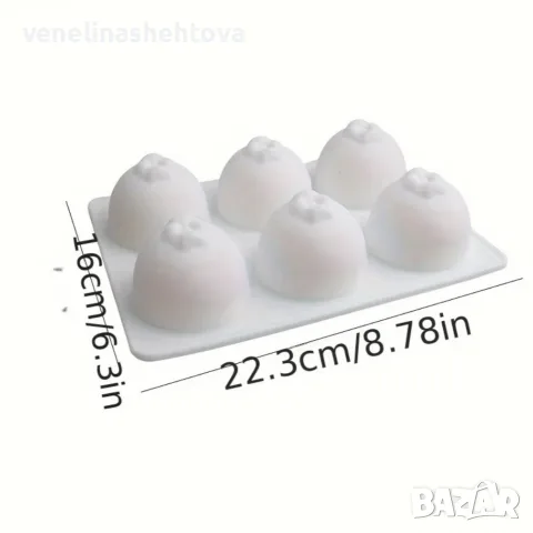 3D 6 цели портокала портокал силиконов молд форма свещи сапун смола мус, снимка 4 - Форми - 56168102